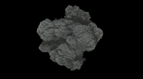 Explosion blast VFX element Top View with Alpha channel matte Vídeos de archivo 33987591