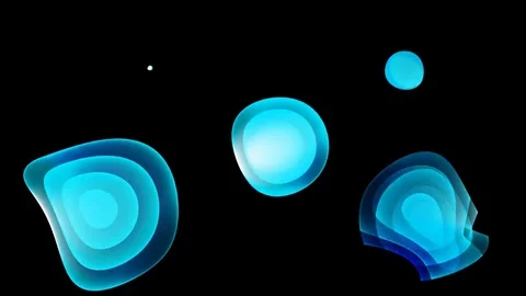 Explosion of blue circles motion background Video stock 72658212