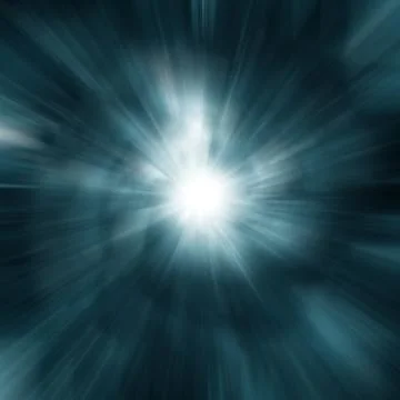 Explosion of blue galaxy Stock Illustration
