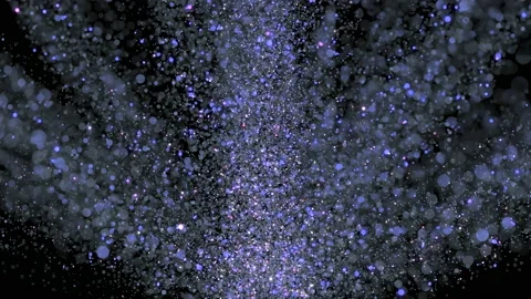 Explosion of blue glitter dust Stock Footage 133031621