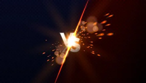 Explosion Blue Versus Red VS Concept Background Stock Illustration