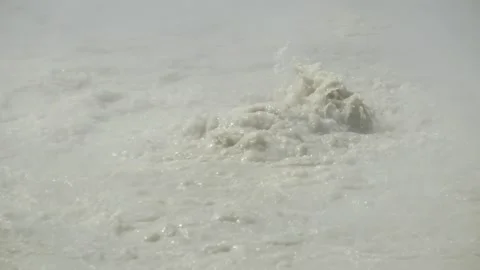 Explosion of boiling mud from Sikidang Crater, Dieng Stock Footage 270535592