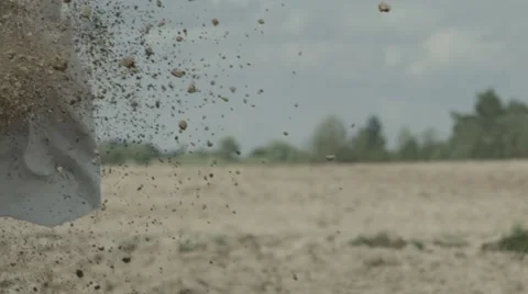 The explosion of the bomb. The wounded girl falls to the ground. 動画素材 68603516