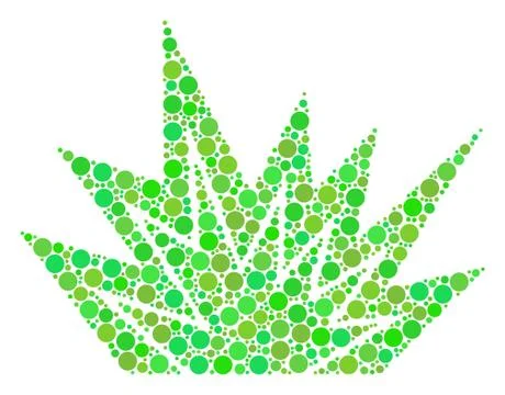 Explosion Boom Collage of Circles Stock Illustration