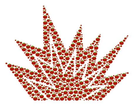 Explosion Boom Composition of Tomato Stock Illustration