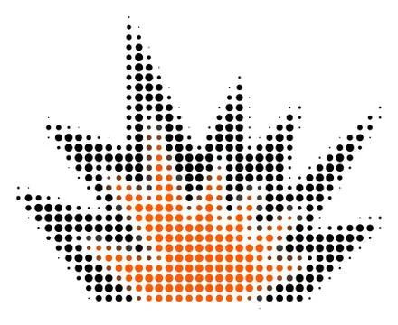Explosion Boom Halftone Icon Stock Illustration