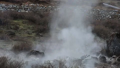 Explosion Breaks a Rock into many tiny parts. Видео 196158293