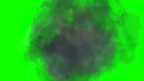 Explosion, bright flash and smoke on green screen Stock Footage 155497584