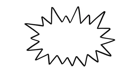 Explosion bubble doodle outline, loopable hand drawn line animation Stock Footage 270322261