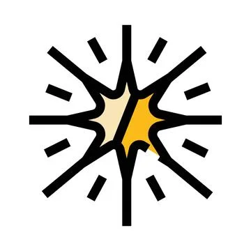 Explosion burst spark flash comic icon Illustrazione stock