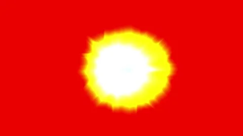 Explosion bursts bright yellow against vivid background Видео 340529247