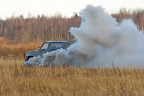 The explosion of car 1. Stock Photos