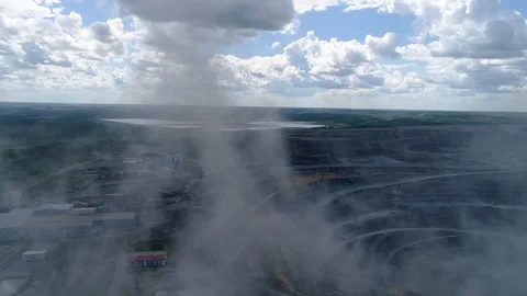 Explosion in career on extraction of ore Stock-Footage 96475561