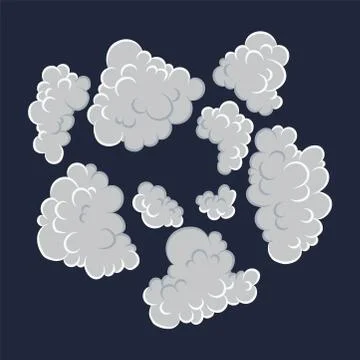 Explosion. Cartoon bomb explode effect with smoke effect. Comic boom vector Stock Illustration