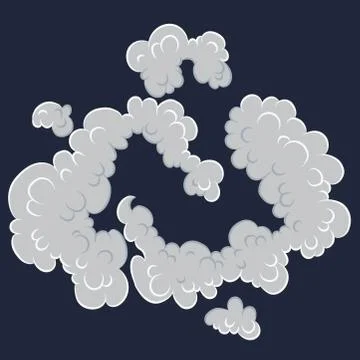 Explosion. Cartoon bomb explode effect with smoke effect. Comic boom vector Stock Illustration