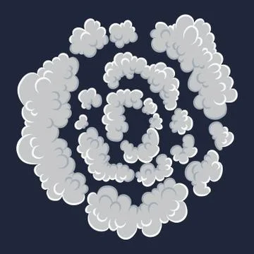 Explosion. Cartoon bomb explode effect with smoke effect. Comic boom vector Stock Illustration