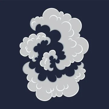 Explosion. Cartoon bomb explode effect with smoke effect. Comic boom vector Stock Illustration