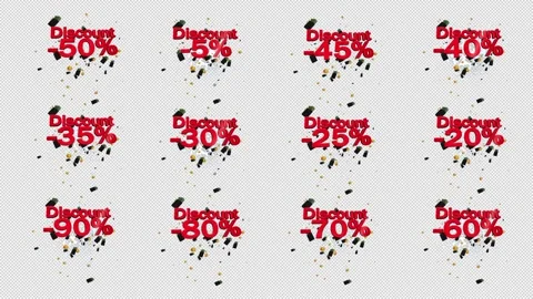 Explosion Cashback Discounts Stock Footage 300472191