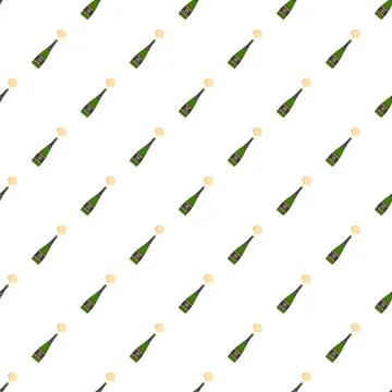 Explosion champagne pattern seamless Stock Illustration