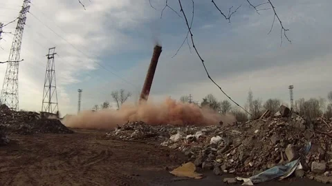 Explosion chimney Stock Footage 120058228