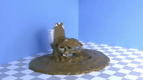 Explosion in a clogged toilet Stock Footage 118052021