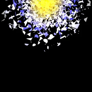 Explosion Cloud of Grey Pieces Illustrazione stock
