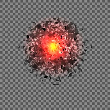 Explosion Cloud of Grey Pieces 스톡 일러스트