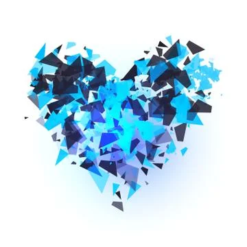 The explosion of cloud particles in the shape of a heart. Valentine s day Illustrazione stock