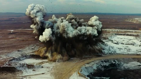 Explosion in a coal mine Stock Footage 309472594
