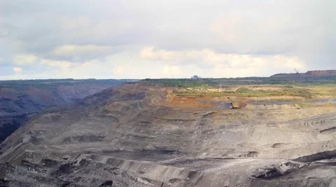 Explosion Coal open pit mining Video stock 43052989