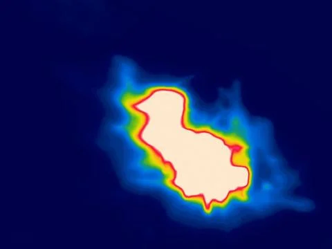 An explosion in cold outer space Stock Photos