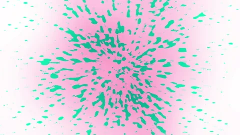 Explosion of Colored Flowered Splash Particles Loop Background Stock Footage 203584131