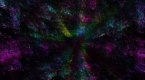 Explosion of Colored Wavy Dots Abstract Background Stock Illustration