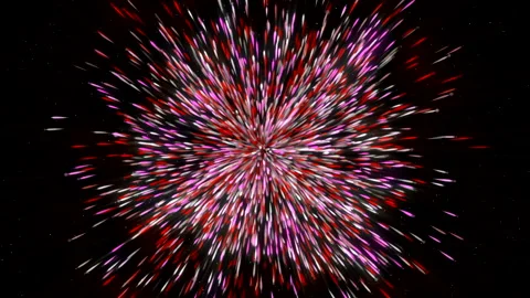 Explosion of colorful 3d particles in festive style. Motion. Colorful balls with Video stock 201620968