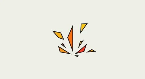 Explosion of colorful abstract shapes 库存插图