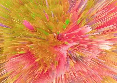 Explosion colorful rays.  Shine dynamic scene.  Magic moving fast lines.  Hol Stock Illustration