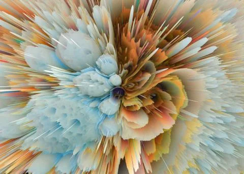 Explosion colorful rays.  Shine dynamic scene.  Magic moving fast lines.  Hol Stock Illustration