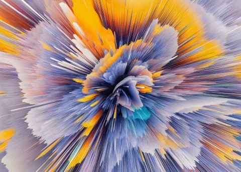 Explosion colorful rays.  Shine dynamic scene.  Magic moving fast lines.  Hol Illustrazione stock