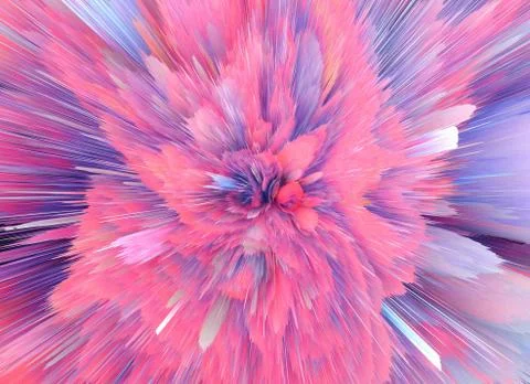 Explosion colorful rays.  Shine dynamic scene.  Magic moving fast lines.  Hol Stock Illustration