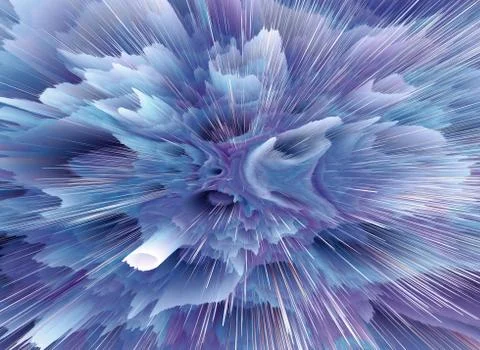 Explosion colorful rays.  Shine dynamic scene.  Magic moving fast lines.  Hol Stock Illustration