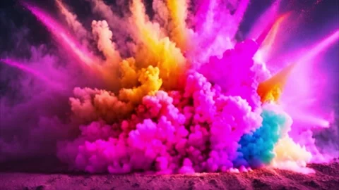 Explosion of Colour Stock Footage 284572628