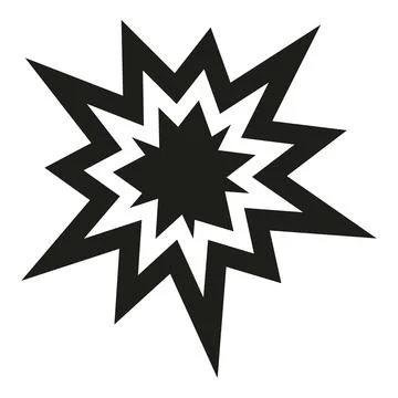 Explosion comic book style burst graphic icon Illustrazione stock