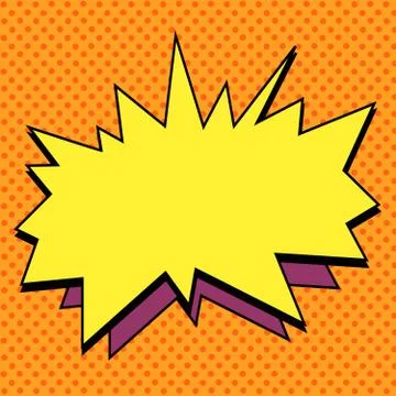 Explosion comic bubble retro background for text Stock Illustration