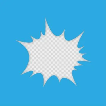 Explosion, comic flash with transparent background, vector Illustrazione stock