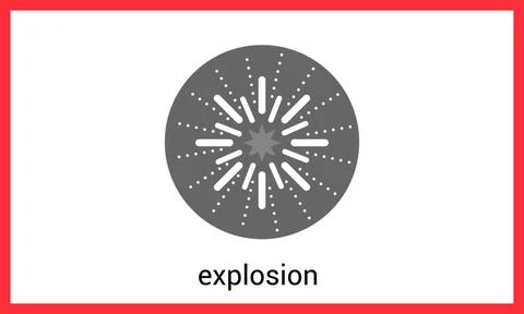 Explosion contour outline vector icon Explosion contour outline vector ico... Stock Photos