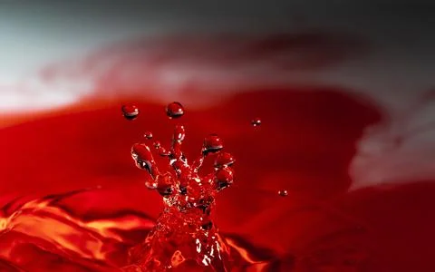 Explosion of Coronavirus in Red Stock Photos