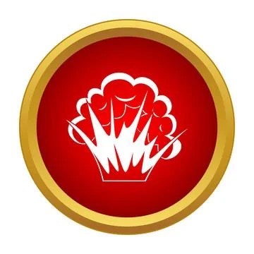 Explosion danger sign icon with a red circle Stock Illustration