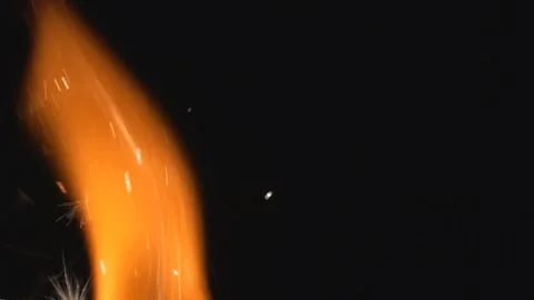 Explosion on a dark background. Fire sparks animation, slow motion Stock Footage 149290808