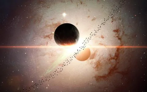 Explosion in deep space Stock Photos