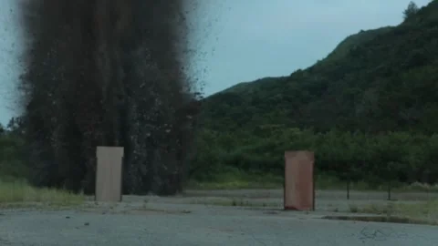 Explosion at demolition range during EOD training Stock Footage 288190582